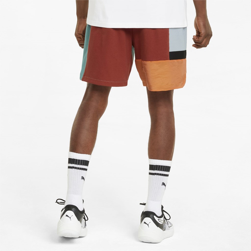 Puma Signature Basketball Shorts Herre Blå | 743920ZLI