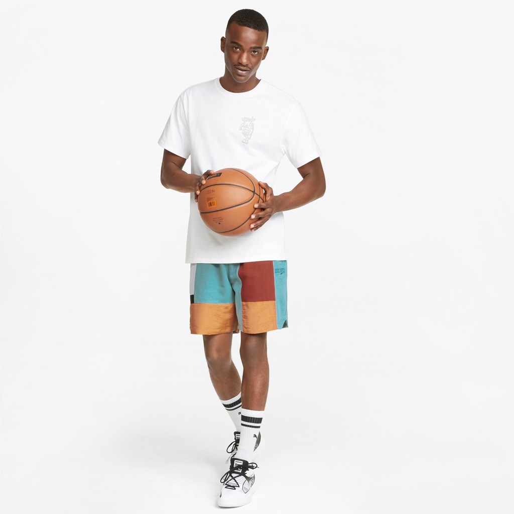 Puma Signature Basketball Shorts Herre Blå | 743920ZLI