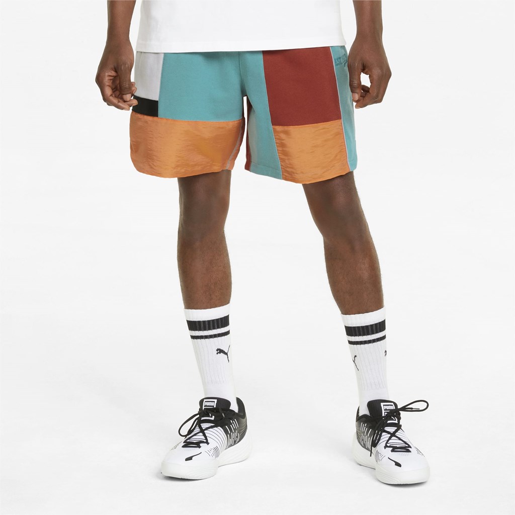 Puma Signature Basketball Shorts Herre Blå | 743920ZLI