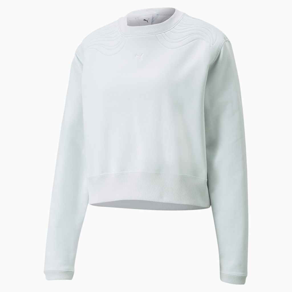 Puma Snow Tiger Boxy Crew Neck Trøjer Dame Ice Flow | CE5210976