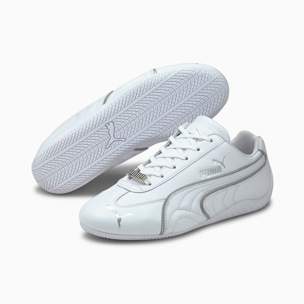 Puma Speedcat LS Metallic Racing Sko Dame Hvide Sølv | 574306QTZ