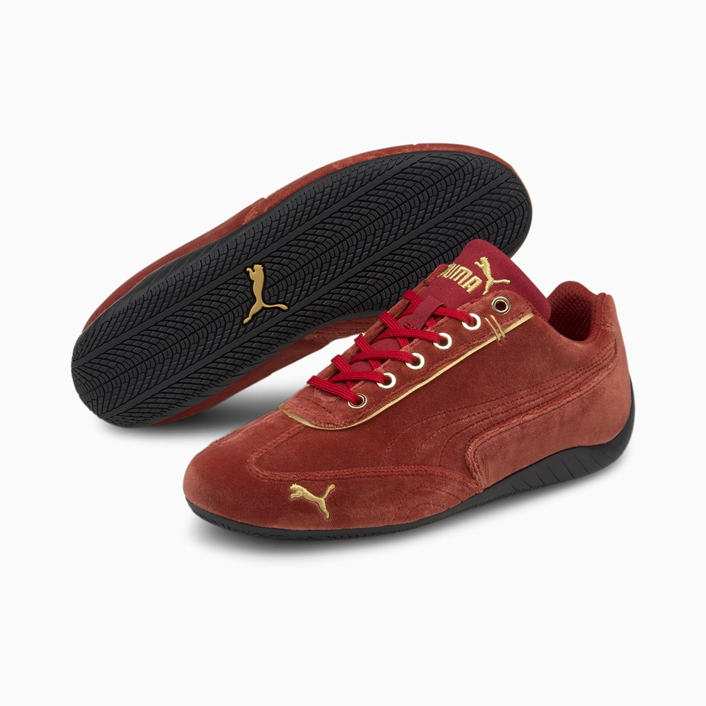 Puma Speedcat Velvet Sneakers Dame Rød Guld | KN8093647