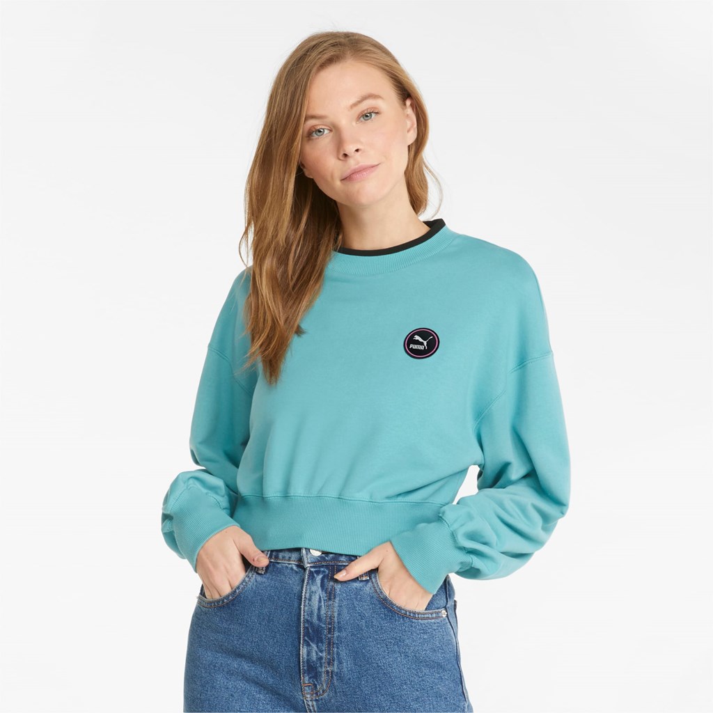 Puma Sportswear by PUMA Crew Neck Sweatshirt Dame Porcelain | OB8512390