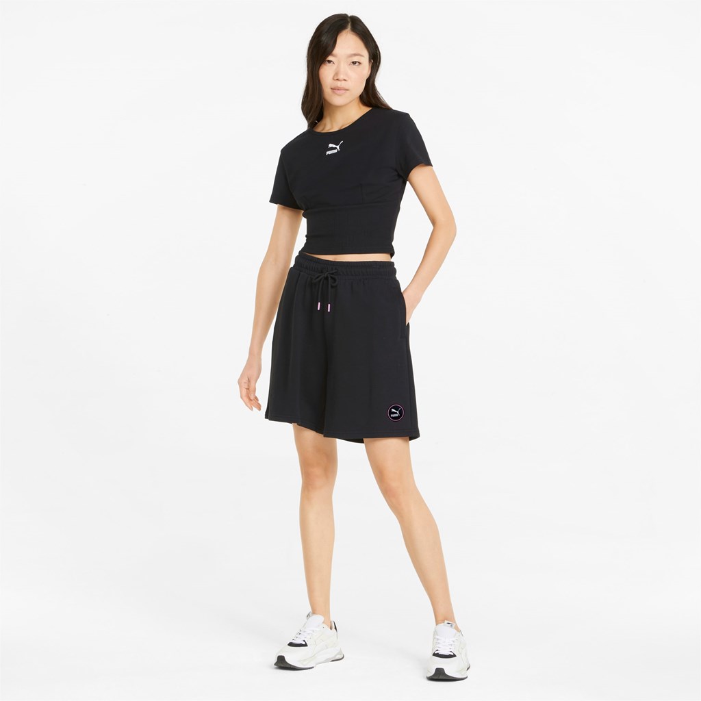 Puma Sportswear by PUMA High Longline Shorts Dame Sort | 981046KIE