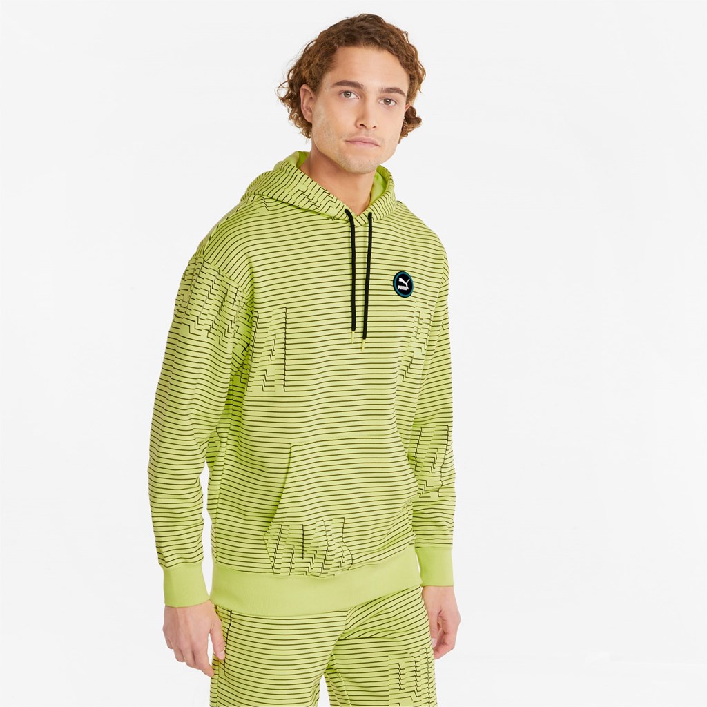 Puma Sportswear by PUMA Printed Hættetrøje Herre Citron | 693427PZT