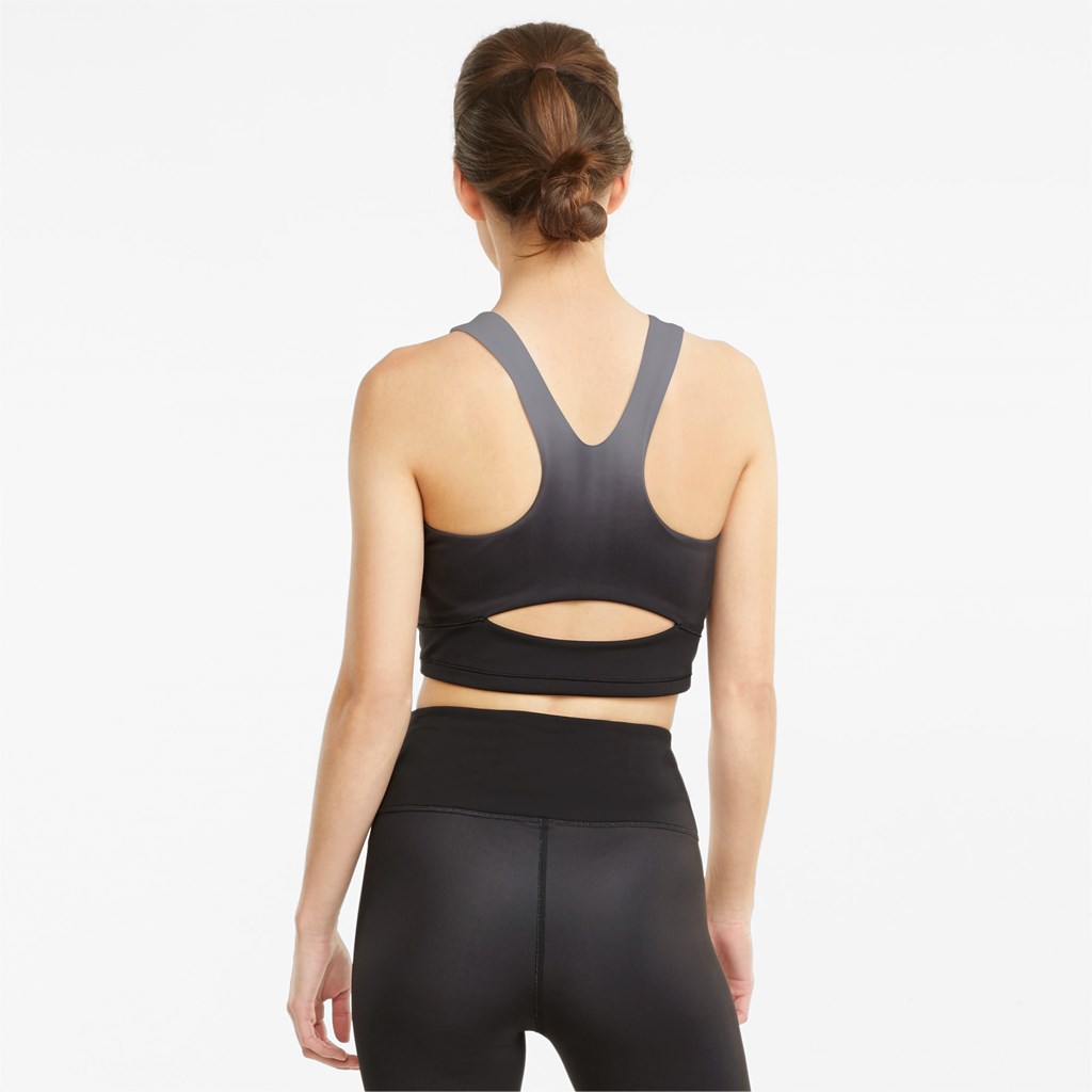 Puma Studio Ombre Racerback Trænings Crop Toppe Dame Sort | OV6180745