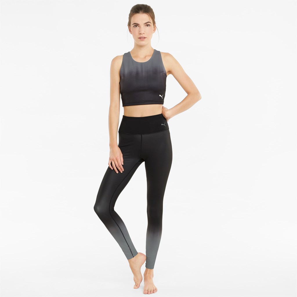 Puma Studio Ombre Racerback Trænings Crop Toppe Dame Sort | OV6180745