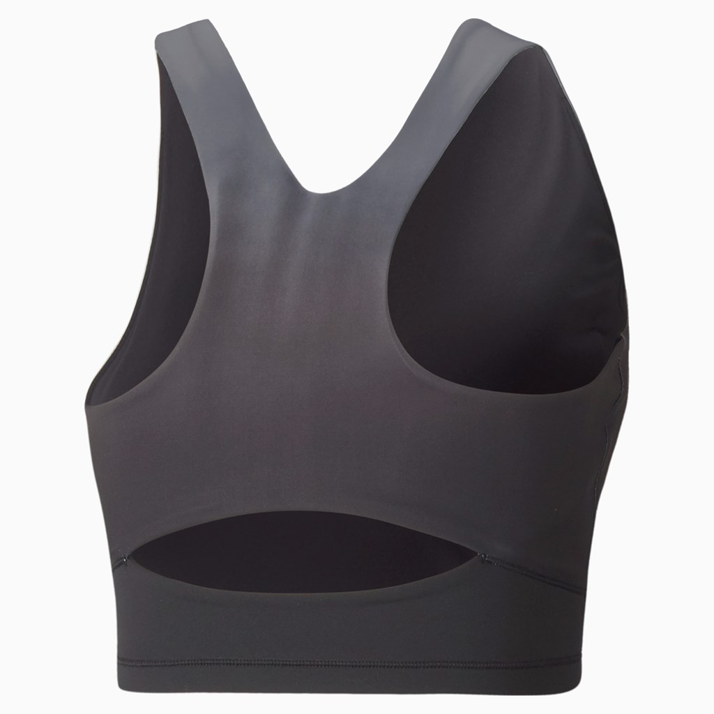 Puma Studio Ombre Racerback Trænings Crop Toppe Dame Sort | OV6180745