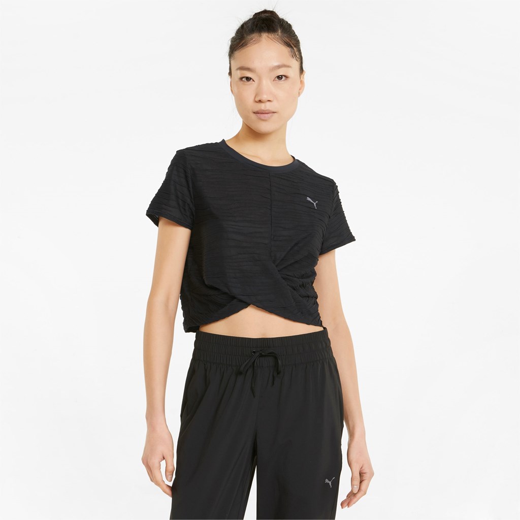 Puma Studio Skimmer Trænings Løbe T-shirt Dame Sort | 092375LRU