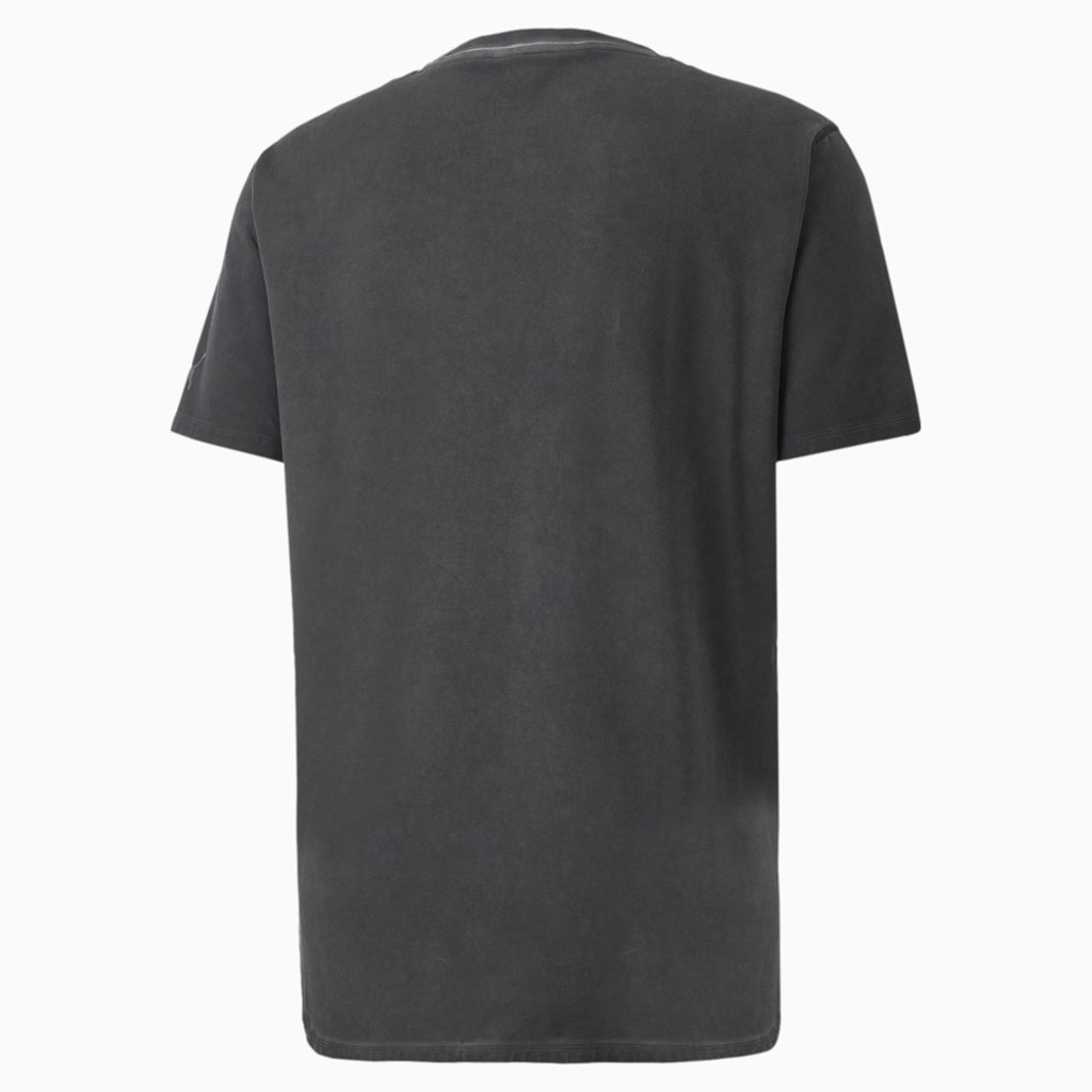 Puma Studio Wash Trænings Løbe T-shirt Herre Sort | 123897HMS