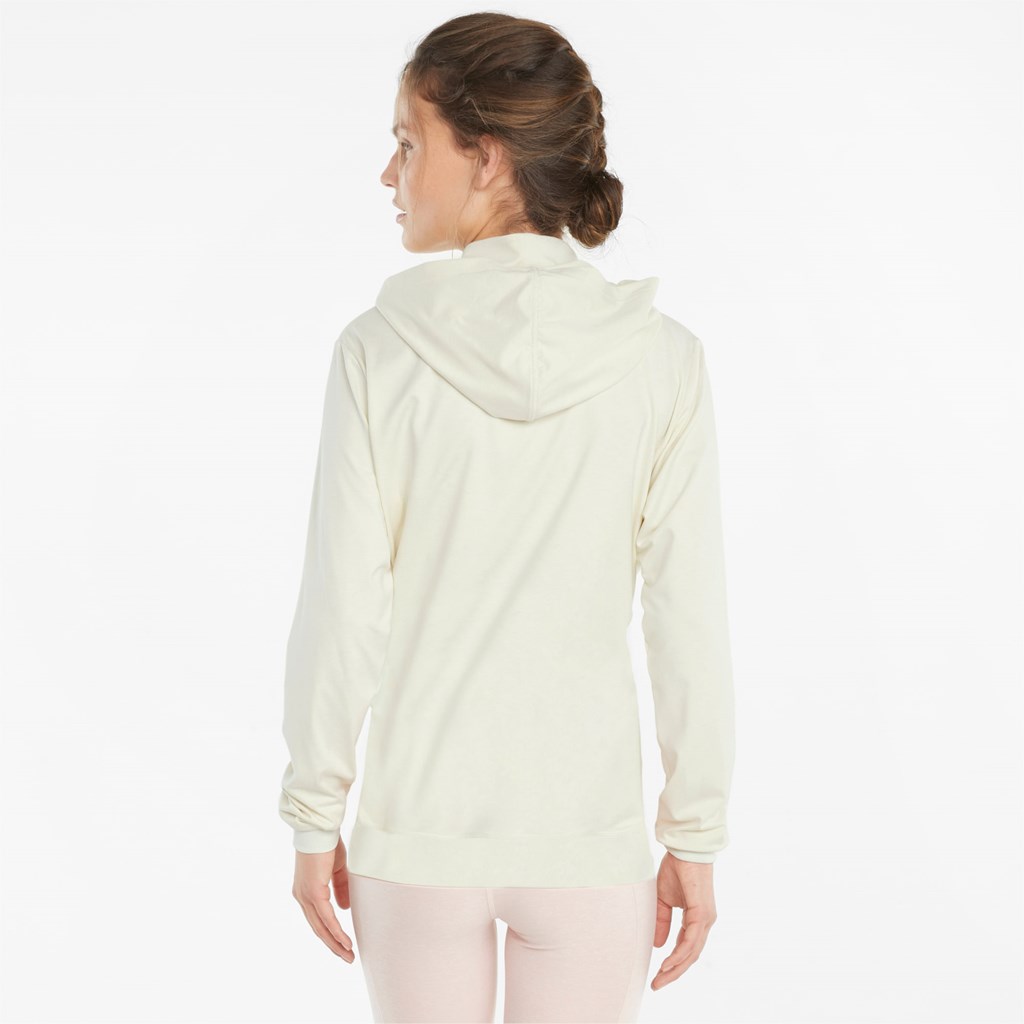 Puma Studio Yogini Full-Zip Trænings Jakke Dame Ivory Glow Heather | 431065FEJ