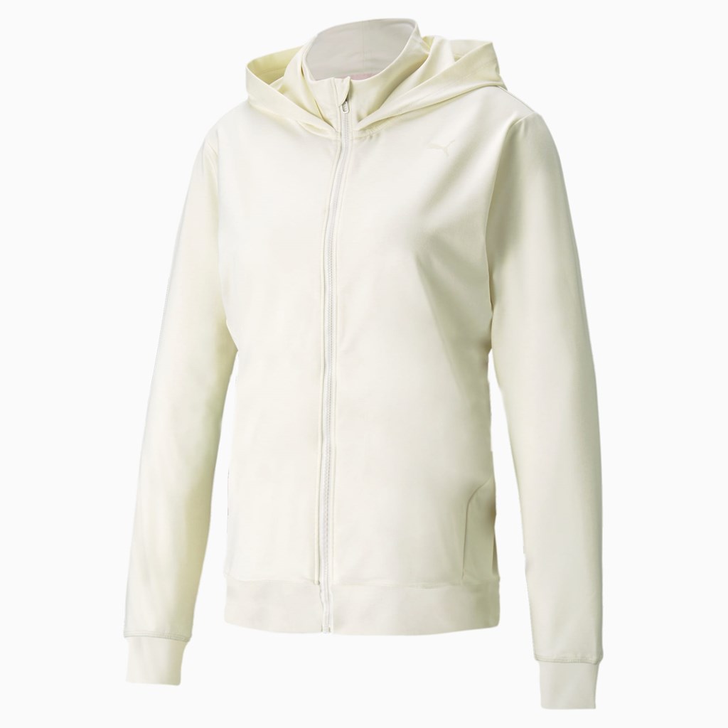 Puma Studio Yogini Full-Zip Trænings Jakke Dame Ivory Glow Heather | 431065FEJ