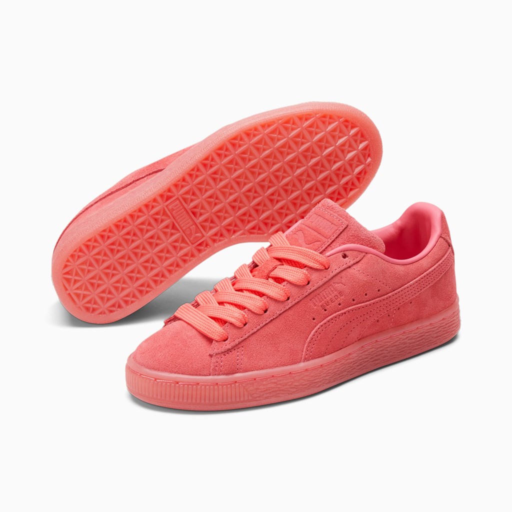 Puma Suede Classic Mono Iced JR Sneakers Pige Koral | 709654UHX