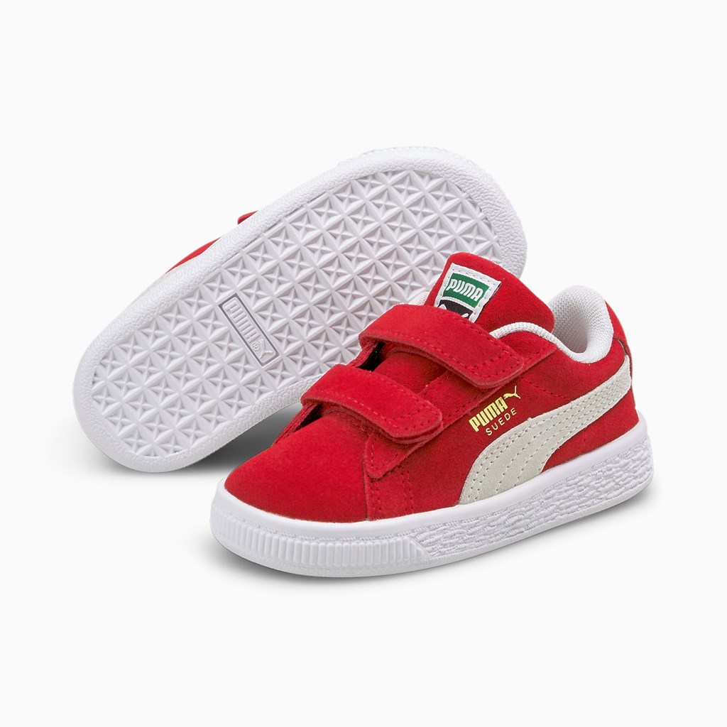 Puma Suede Classic XXI AC Toddler Sneakers Pige Rød Hvide | 390178DMB