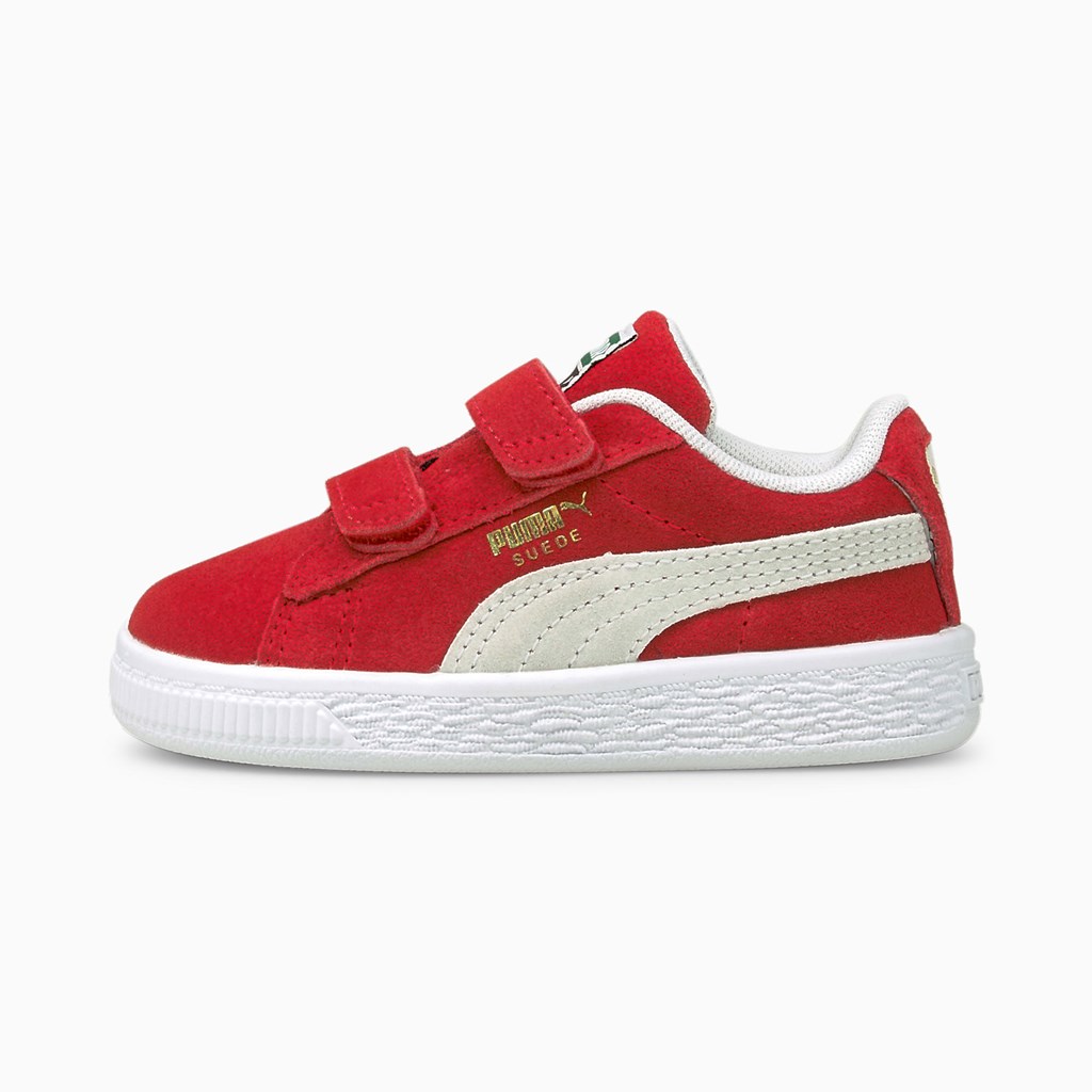 Puma Suede Classic XXI AC Toddler Sneakers Pige Rød Hvide | 390178DMB