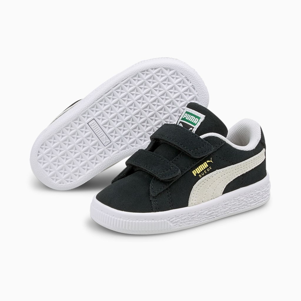 Puma Suede Classic XXI AC Toddler Sneakers Pige Sort Hvide | 748269YAK