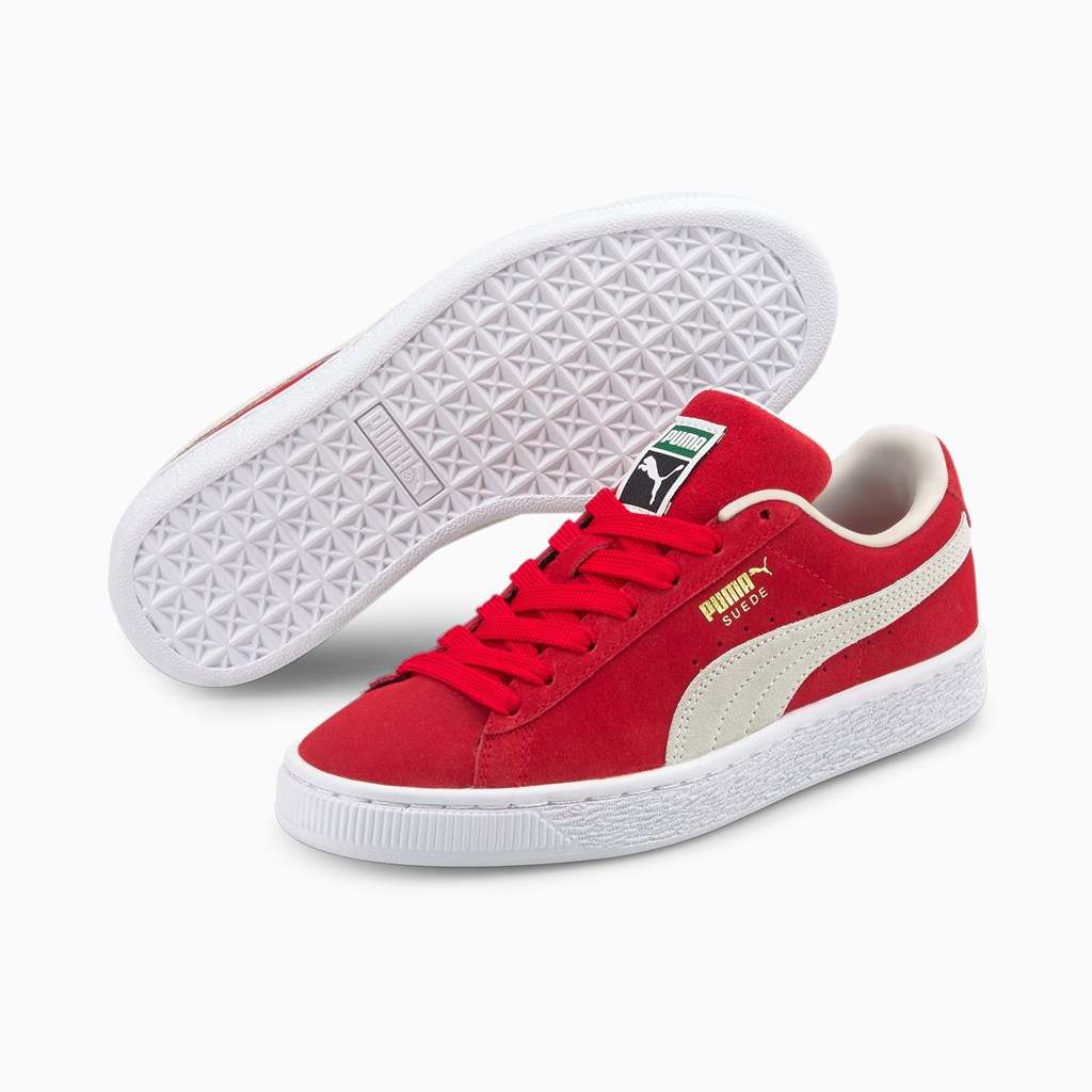 Puma Suede Classic XXI JR Sneakers Pige Rød Hvide | TE4197360