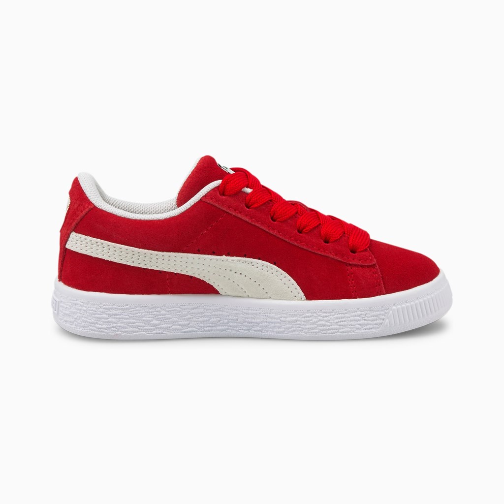 Puma Suede Classic XXI Little Sneakers Drenge Rød Hvide | 806925ZOU