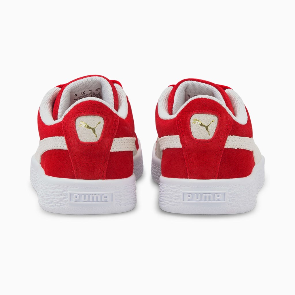 Puma Suede Classic XXI Little Sneakers Pige Rød Hvide | 108736OQF