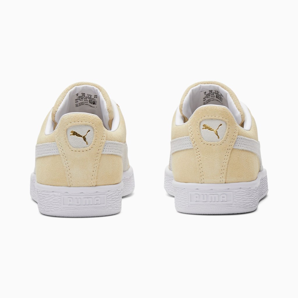 Puma Suede Classic XXI Sneakers Dame Gul Hvide | SE8236045