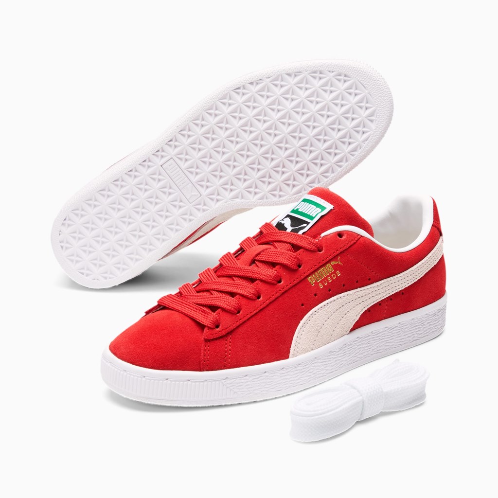 Puma Suede Classic XXI Sneakers Dame Rød Hvide | YX3578649