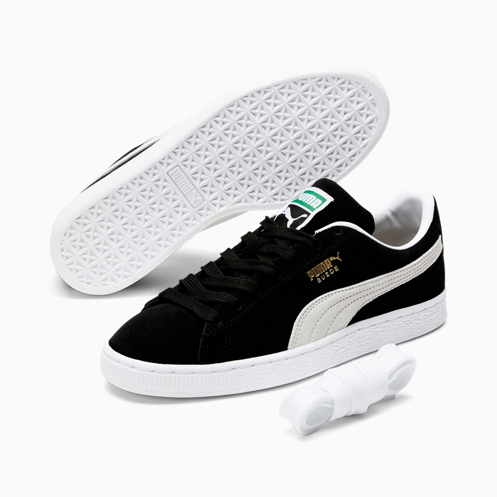 Puma Suede Classic XXI Sneakers Dame Sort Hvide | XA5874932