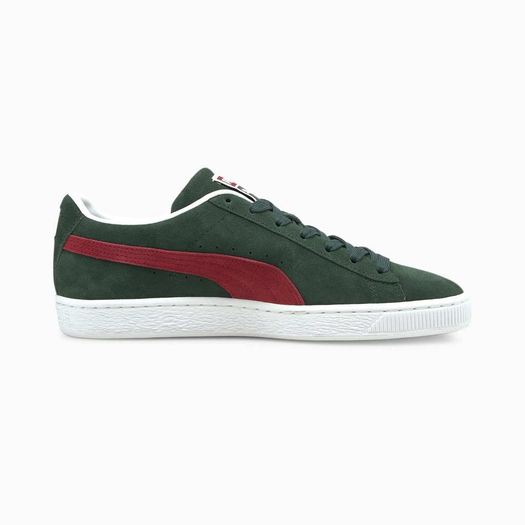 Puma Suede Classic XXI Sneakers Herre Grøn Rød Hvide | XG7563012