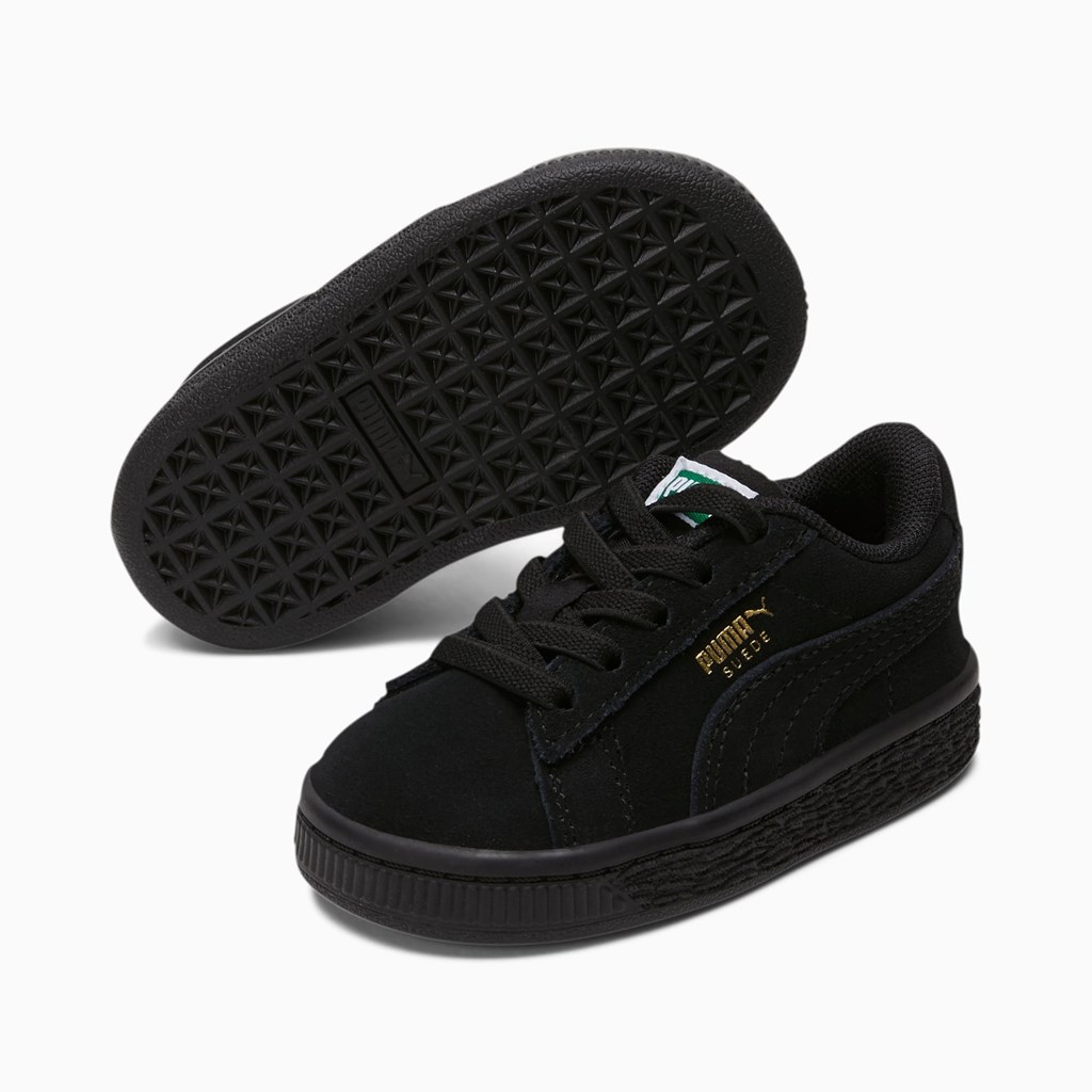 Puma Suede Classic XXI Toddler Sneakers Drenge Sort Sort | 743516PFB