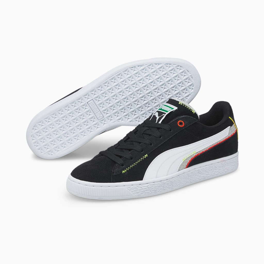 Puma Suede Displaced Sneakers Herre Sort Hvide | GW7419208