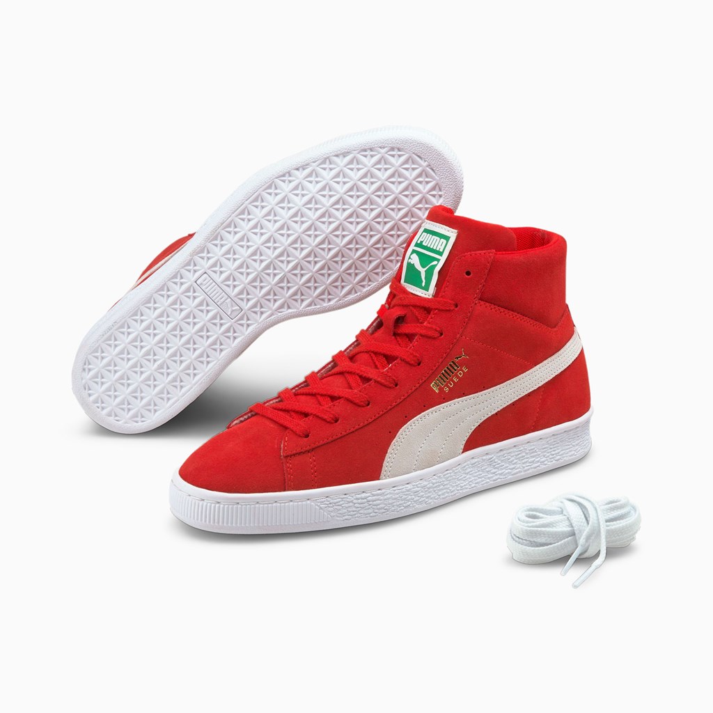 Puma Suede Mid XXI Sneakers Herre Rød Hvide | GM3715209