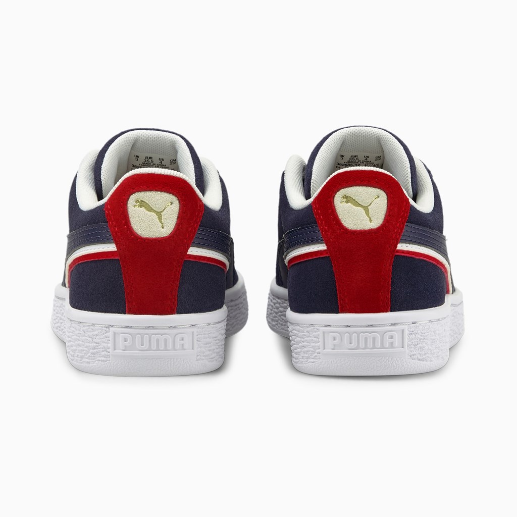 Puma Suede Triplex JR Sneakers Drenge Rød Hvide | 157908UIV