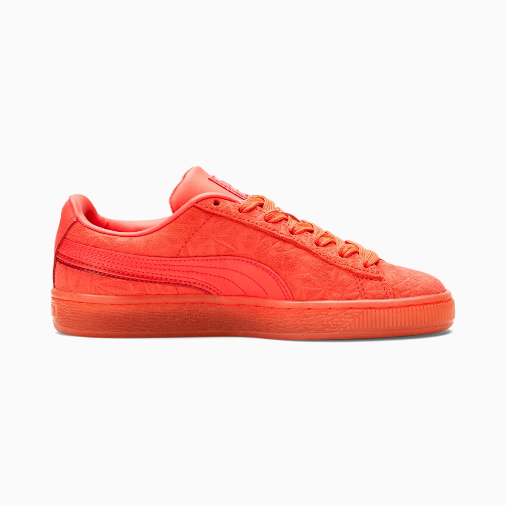 Puma Suede Triplex Mono JR Sneakers Drenge Lyserød Rød | 687421EDH