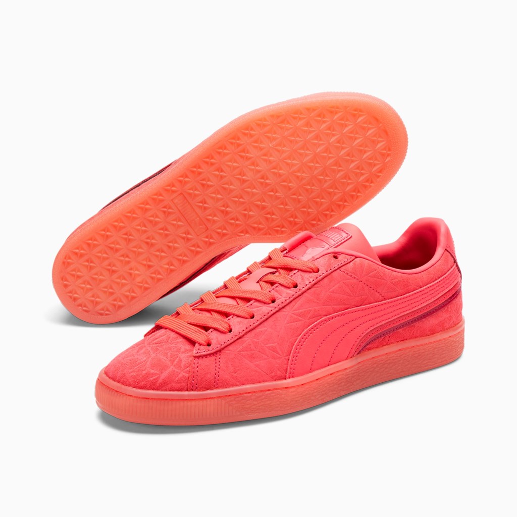 Puma Suede Triplex Mono Sneakers Herre Lyserød Rød | RD3528647