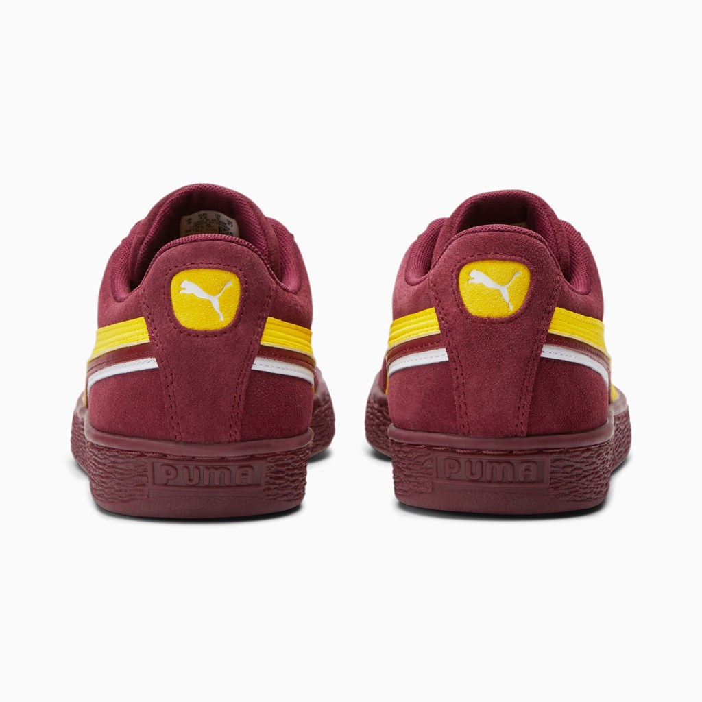 Puma Suede Triplex Sneakers Dame Bordeaux Hvide | ZY7541086