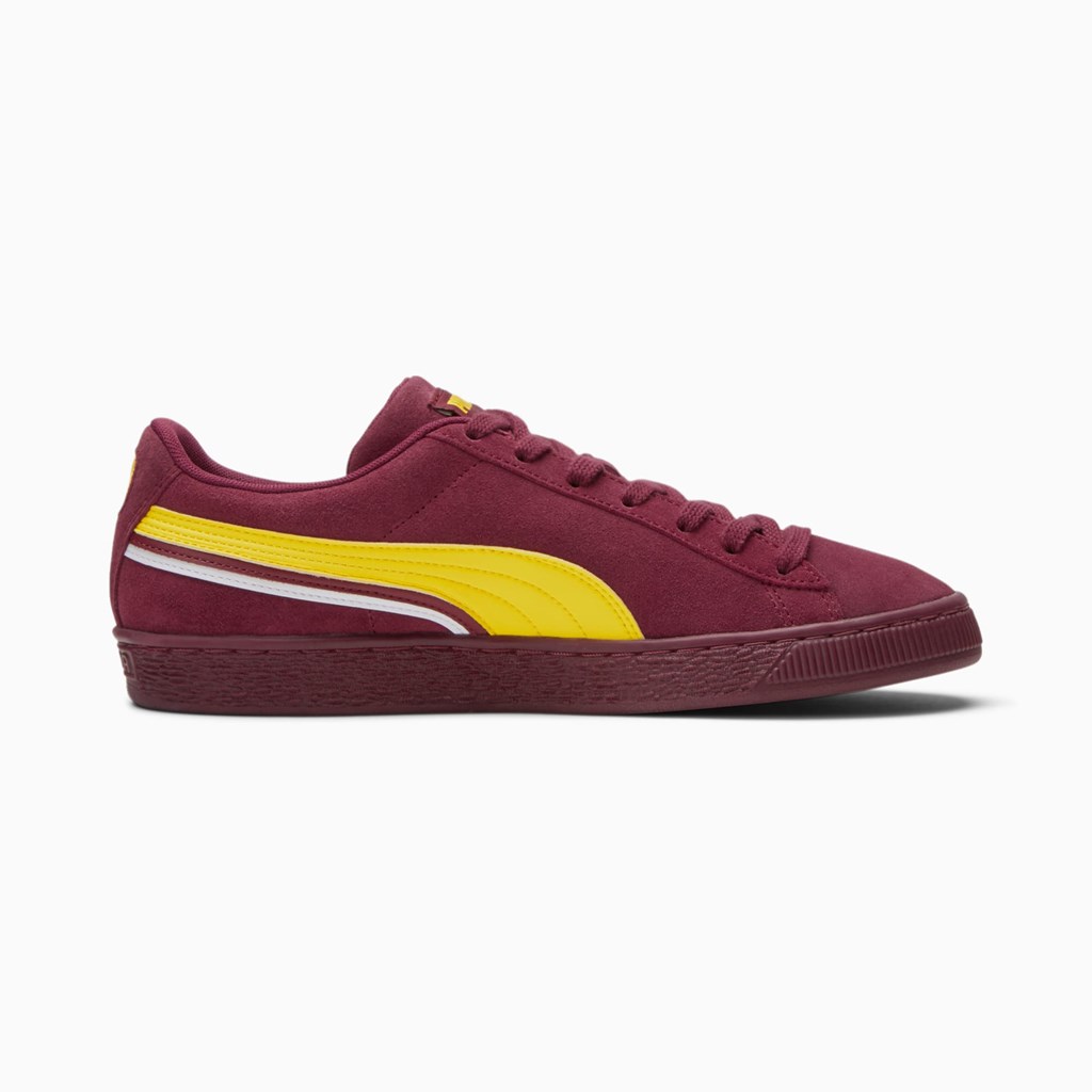 Puma Suede Triplex Sneakers Dame Bordeaux Hvide | ZY7541086