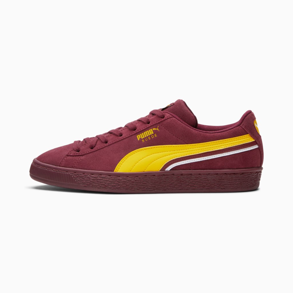 Puma Suede Triplex Sneakers Dame Bordeaux Hvide | ZY7541086