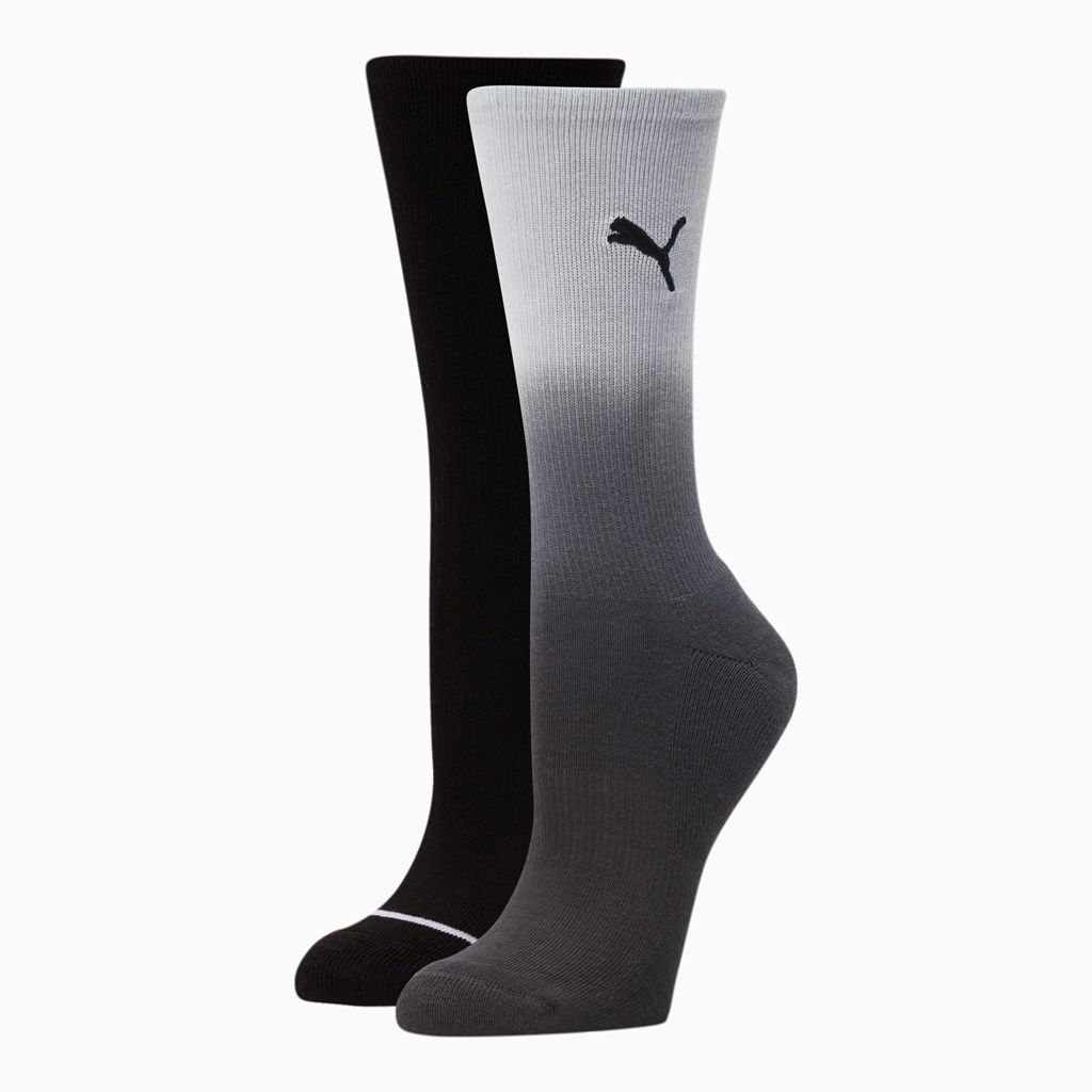 Puma Terry Crew Socks [2 Pack] Sokker Dame Sort | ZP7295483