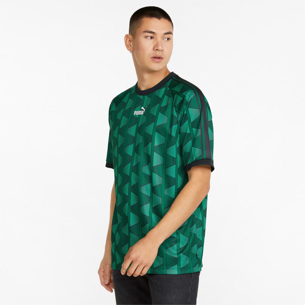 Puma The NeverWorn Pattern Løbe T-shirt Herre Grøn | 305642PNW