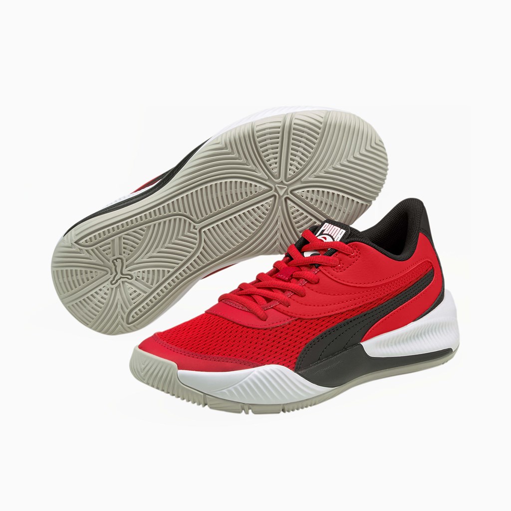 Puma Triple Basketball Jr Sneakers Pige Rød Sort | YG4023895