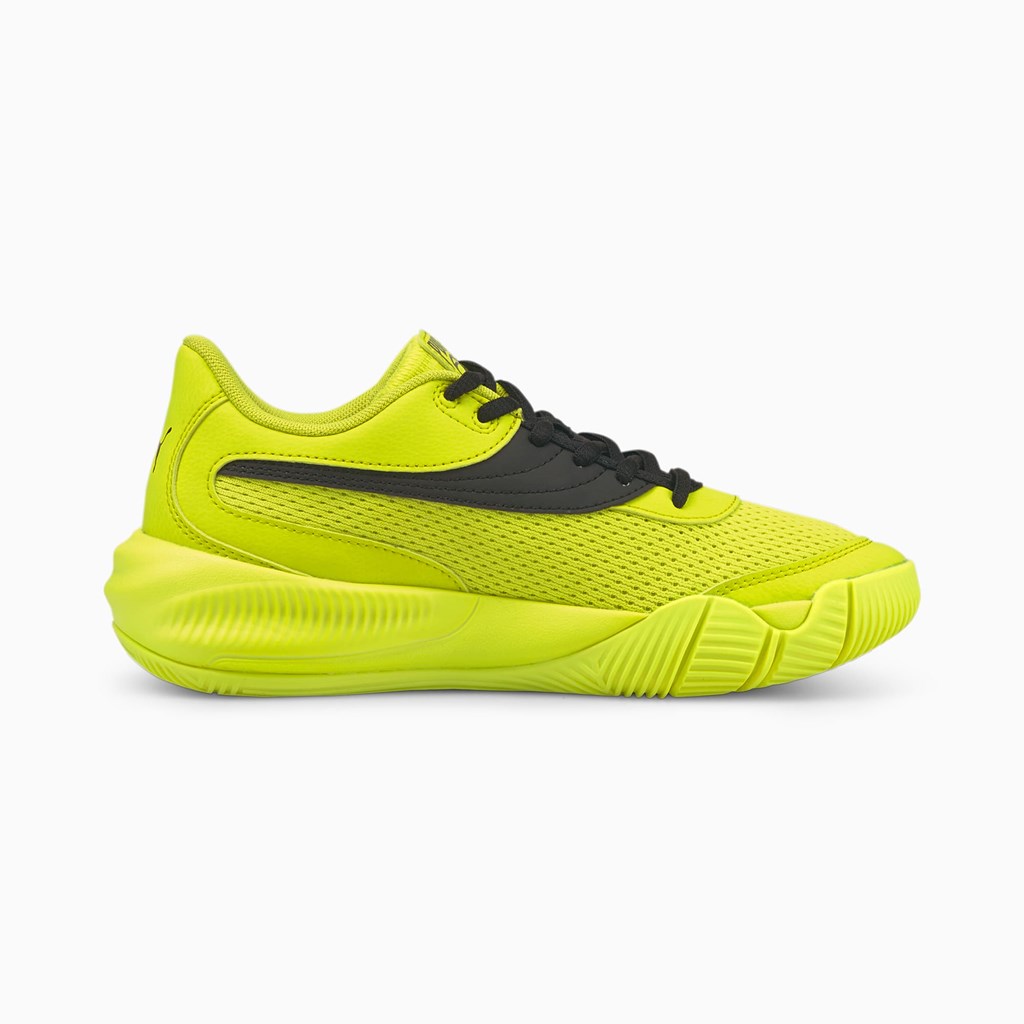 Puma Triple JR Basketball Sko Drenge Gul Sort | 186459SWY