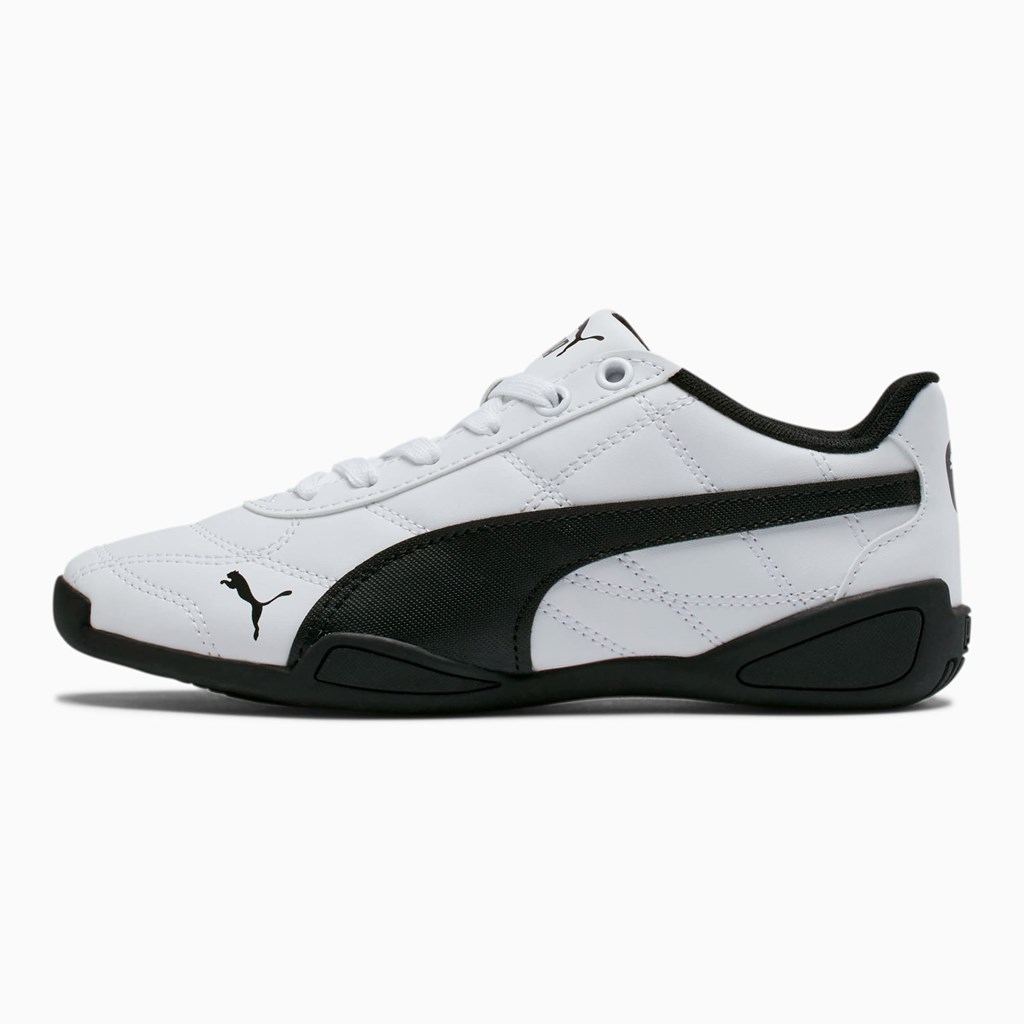 Puma Tune Cat 3 JR Sneakers Pige Hvide Sort | 024173IJQ