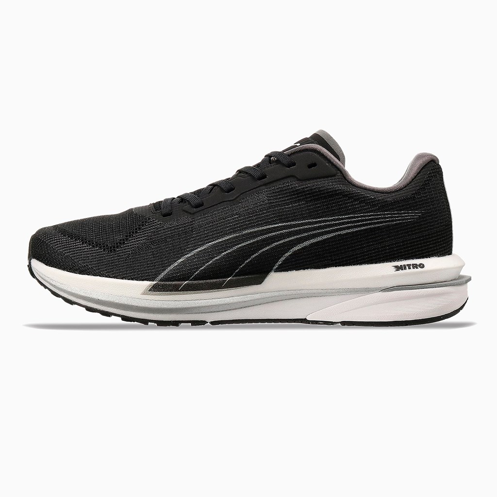 Puma Velocity NITRO Løbesko Dame Sort Sølv | 162573PWY