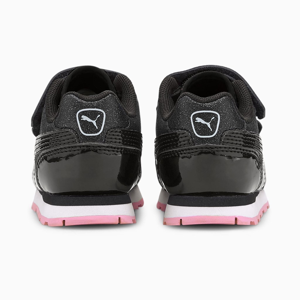 Puma Vista Glitz Toddler Sneakers Pige Sort Sort Lyserød | 873495EML