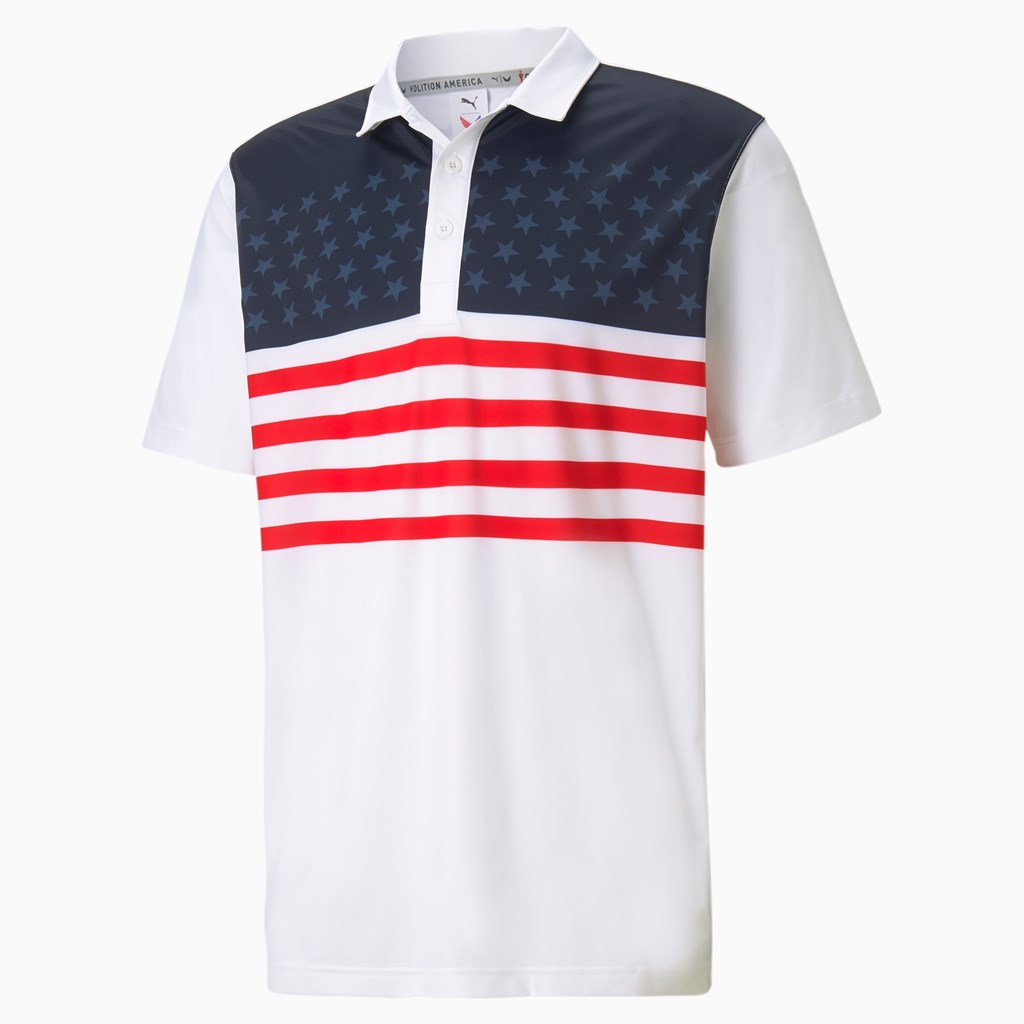 Puma Volition MATTR Banner Golf Polo Shirt Herre Hvide | 985164DAP