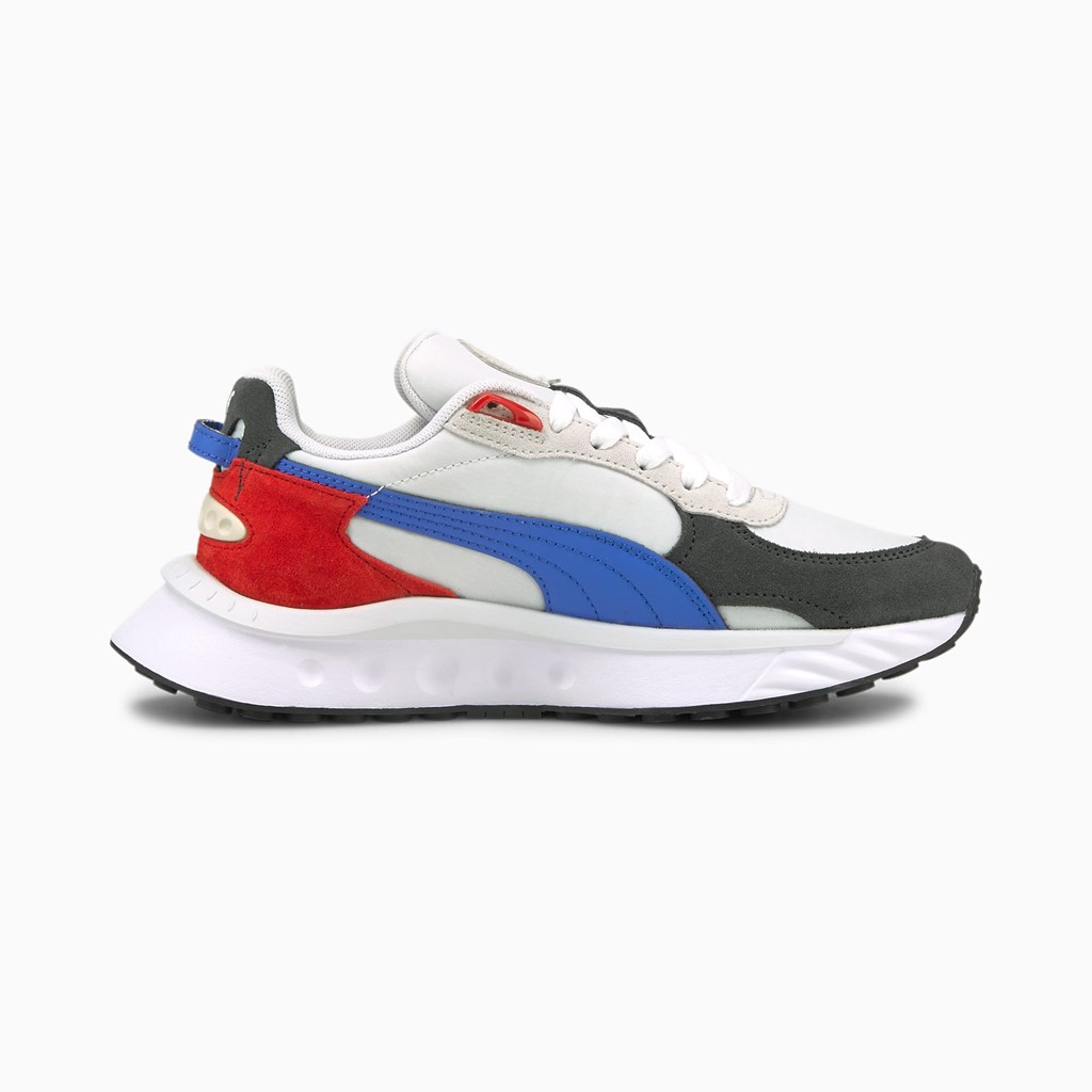 Puma Wild Rider Rollin' JR Sneakers Pige Hvide | 091542OMC