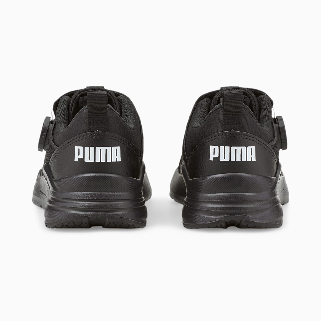 Puma Wired Run Disc JR Sneakers Drenge Sort Hvide | 846130LPU