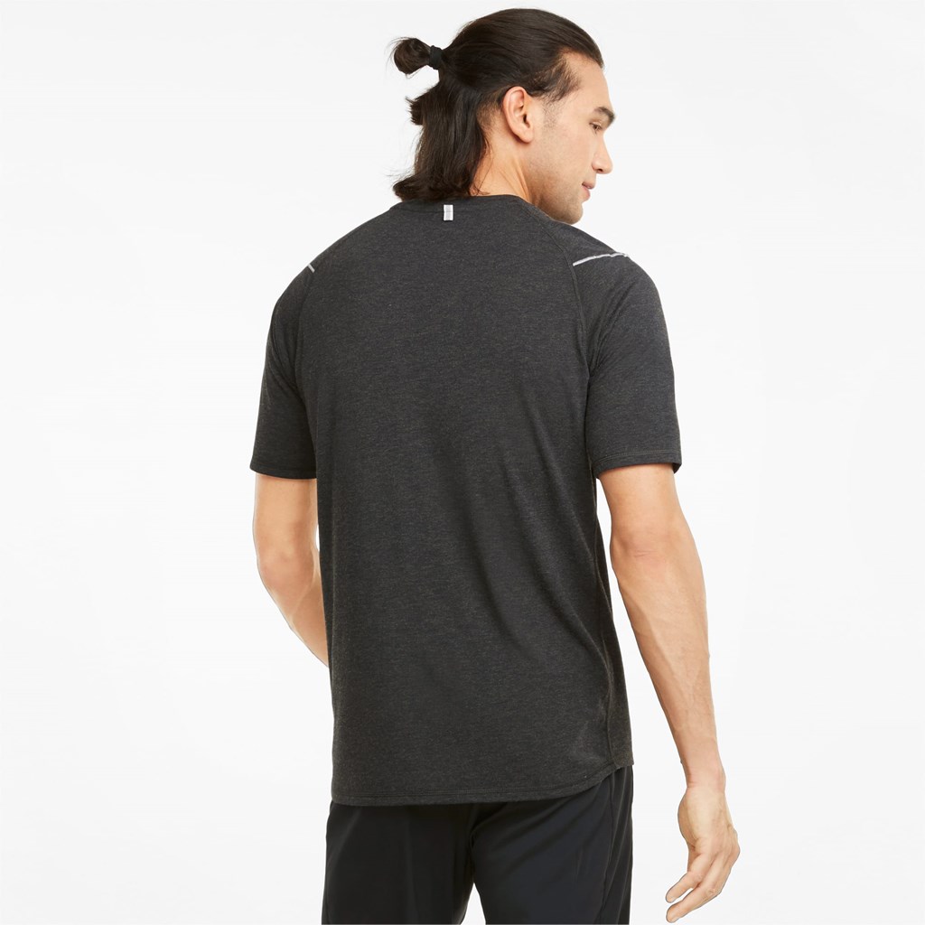 Puma Wool Kort Sleeve Løbe T-shirt Herre Sort | 410638XOD