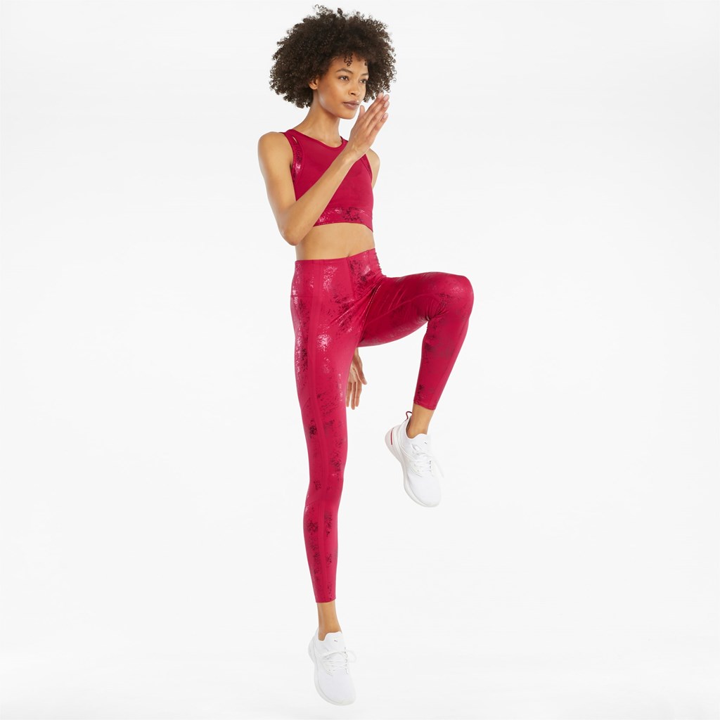 Puma ellaVATE Eversculpt Trænings Leggings Dame Rød | 579143YEL