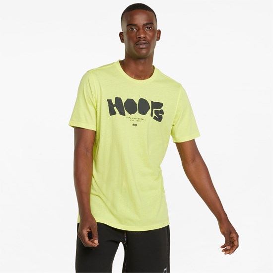 Puma All Tournament Basketball Løbe T-shirt Herre Citron | 504623ERG