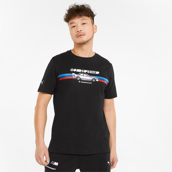 Puma BMW M Motorsport Car Graphic Løbe T-shirt Herre Sort | 879350JAX